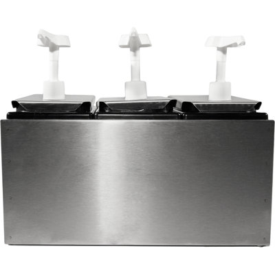 Distributeur et support de condiments en acier inoxydable Carlisle Food Service Products 2-5 Quarts
