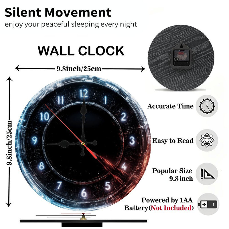 Horloge et chiffres lumineux
