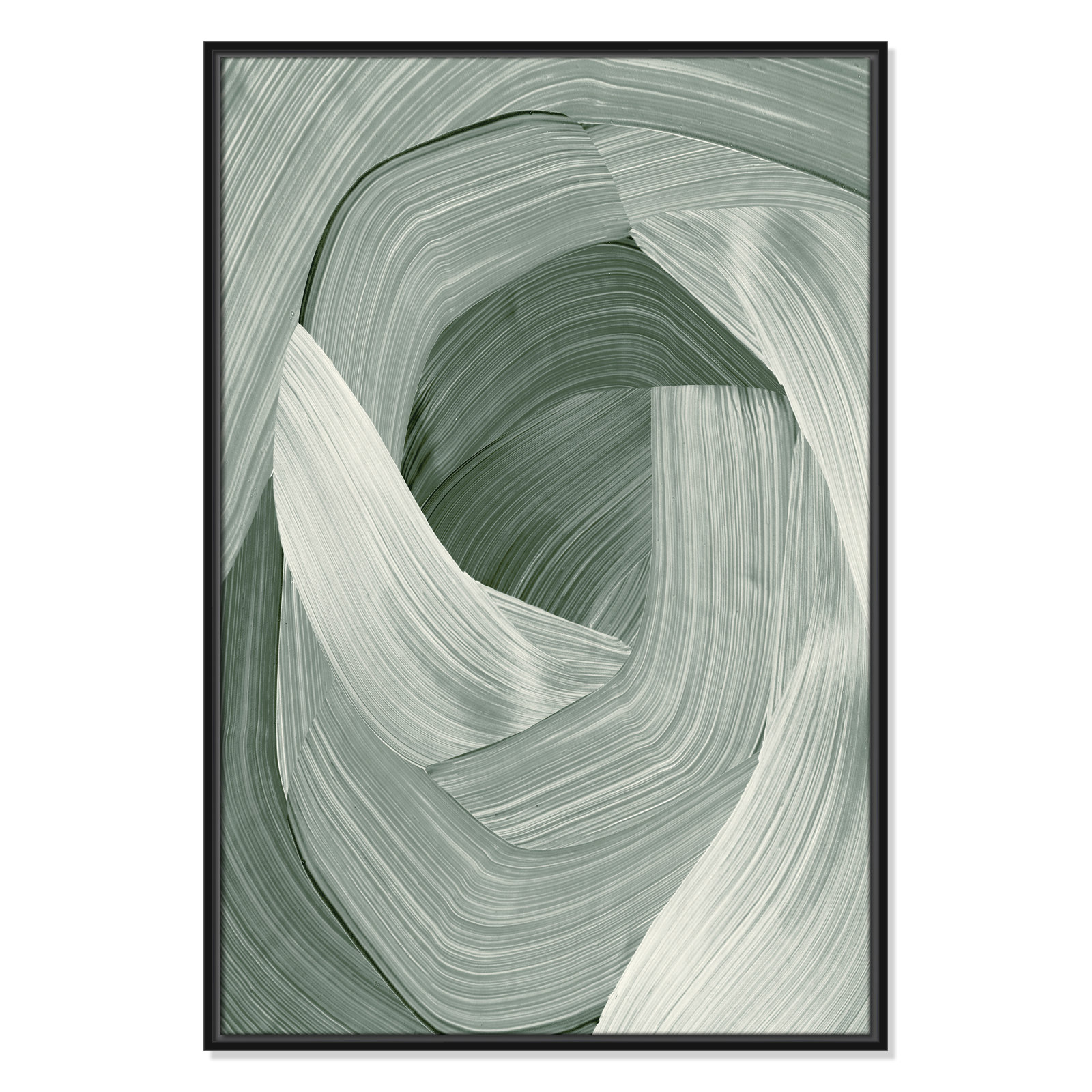 Wyn "Enriched Emerald" Print, 37.5" H x 25.5" W, Black