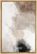 Condition photo showing As Is for faded textured tan and gray color blocks abstract shapes minimalism contemporary nordic wall decor on canvas print