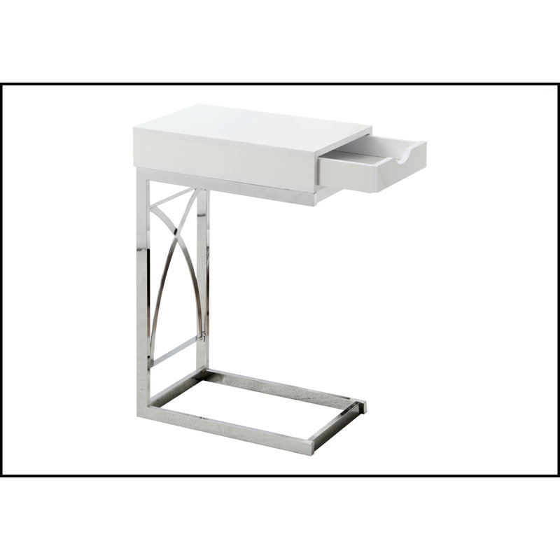 Snack Table with Storage Drawer