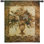 Tuscan Urn Sienna by Liz Jardine | Woven Tapestry Wall Art Hanging | Earthy Floral Vase Theme | 100% Cotton USA Size 53x45