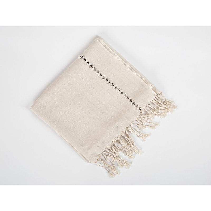 Serviette de plage 100% coton Kahnah, Beige