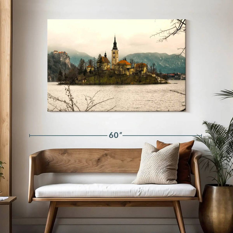 Alvord, belle île de Bled à Ljubljana, Slovénie, H 32 po x l 48 po