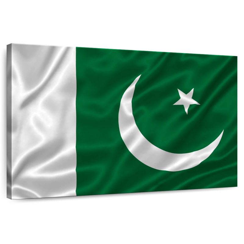 Silky Pakistan Flag, 34" H x 51" W