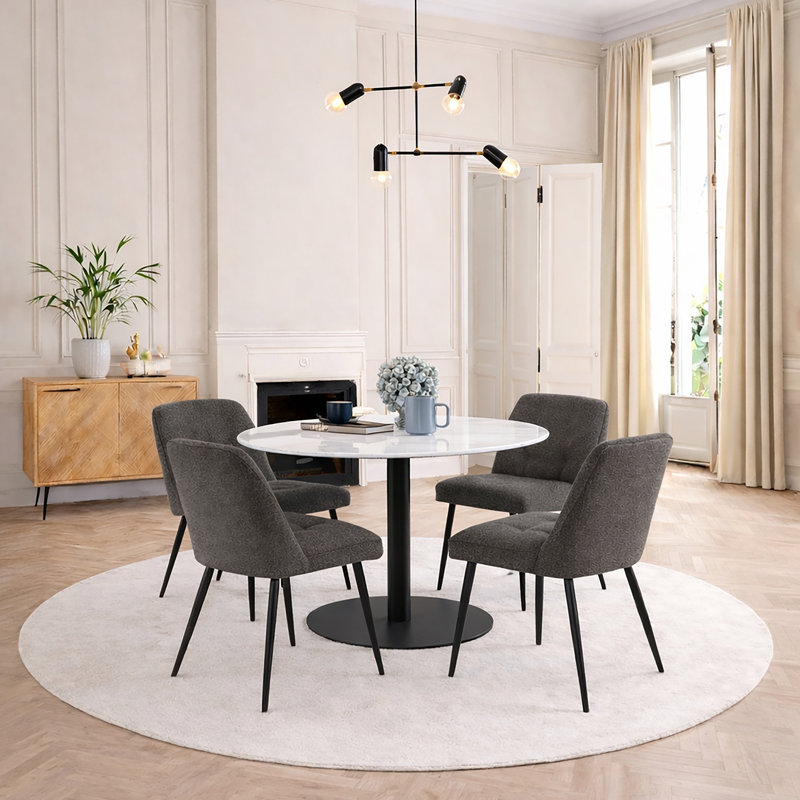 Jumaane 4 - Person Dining Set, Grey