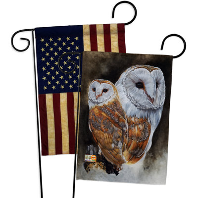 Drapeau de jardin 2 côtés en polyester 19 po x 13 po 2 pièces lustré friends