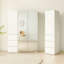 Armoire-penderie mince en bois avec tiroirs