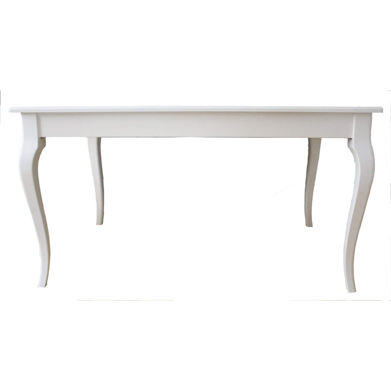 Dollie Beech Solid Wood Dining Table, Black, 180cm L x 95cm W x 75cm H