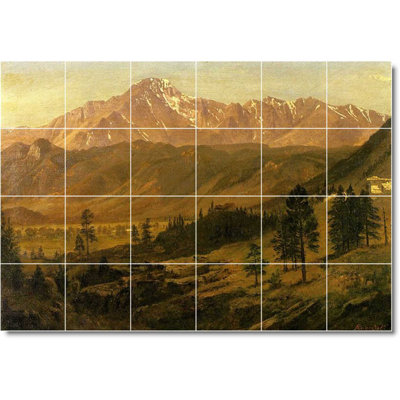 25.5" x 17" Ceramic Painting Decorative Mural Tile 4.25" x 4.25"