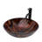 Tempered Glass Vessel Bathroom Sink With Pop-Up Drain, Tempered Glass Vanity Round Bowl (No Faucet)-817903894
