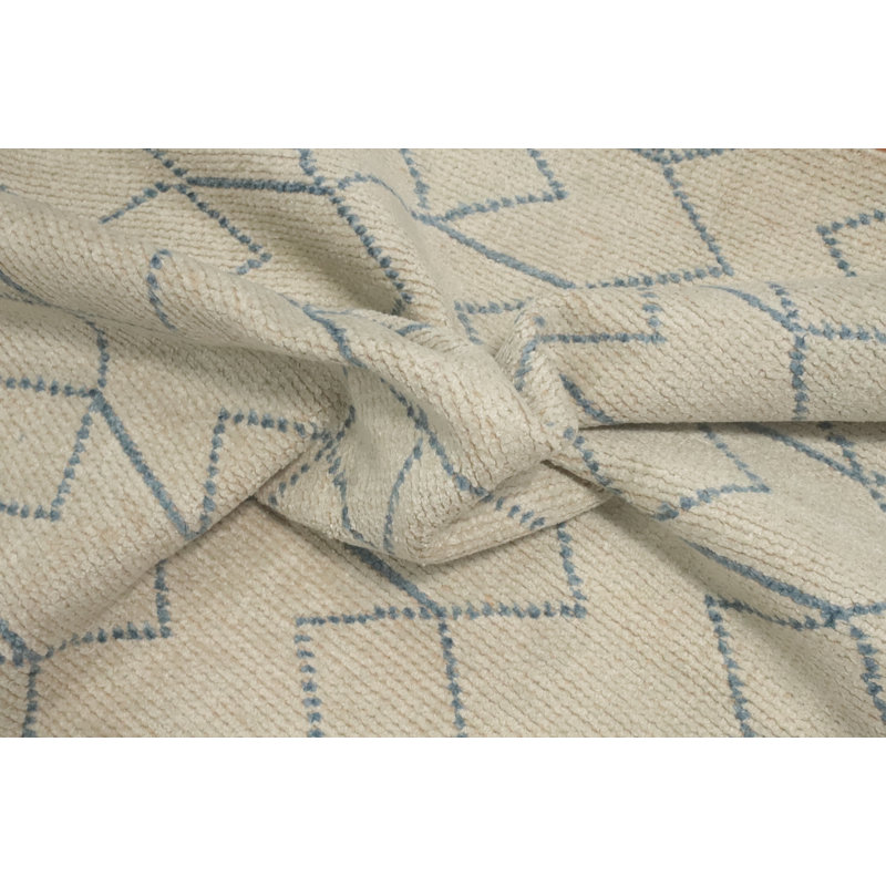 Tapis de salon moderne en treillis Gabbeh moderne 4 x 5