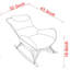 Fauteuil à bascule de loisir simple, fauteuil de luxe léger, fauteuil de détente pour balcon, coussin de siège confortable et respirant, amovible et lavable-1197653473