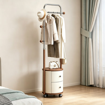 Rolling Coat Rack With Stainless Steel