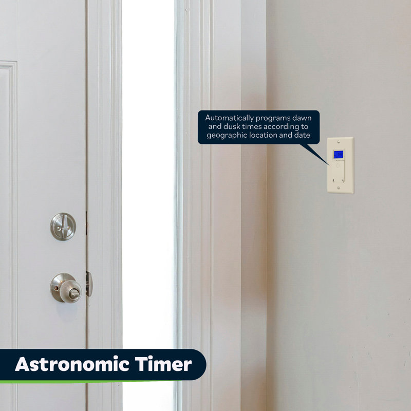 TopGreener 7-Day Programmable Timer Switch - Light Almond (2-Pack), Light Almond