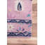 Tapis géométrique rose fait à la main-21964984