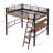 Loft Bed with LED and Built-in Desk-1511350163