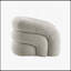 Fauteuil pivotant gris Irma avec coussin en mousse confortable et rotation à 360 degrés pour une vie moderne