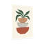 Plante abstraite dans des pots empilés avec motif en pointillé-1636296749