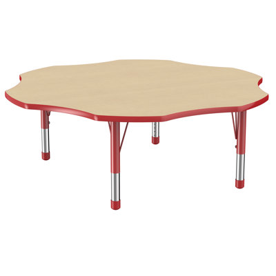 60" x 60" Flower T-Mold Activity Table with Adjustable Legs