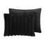 3 pièces, noir, très grand lit, ultra doux, fausse fourrure, édredon, rembourrage, configuration très douce des taies décoratives assorties, housse de taie décorative superposée, coussin de sécurité
