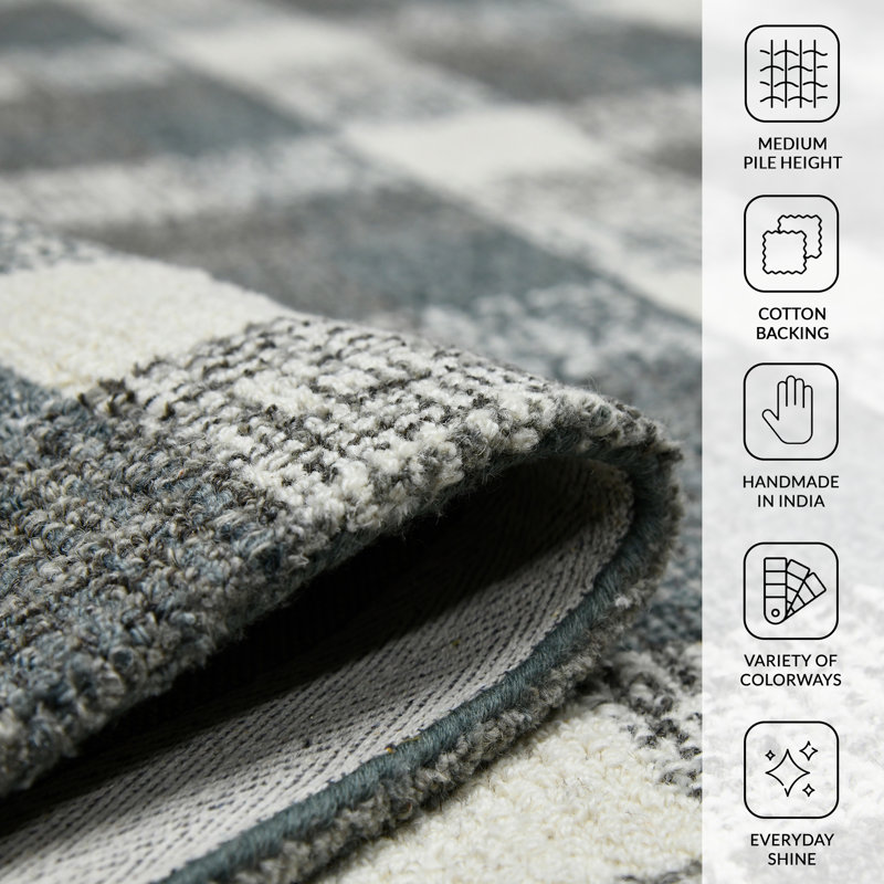 Ashleigh Hand Tufted Wool Indoor Rug, Rectangle 3'6" x 5'6"