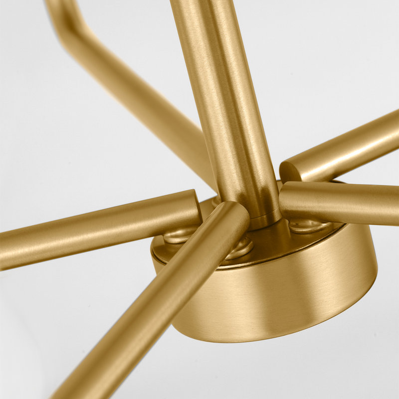 Albion Medium Chandelier, Satin Brass