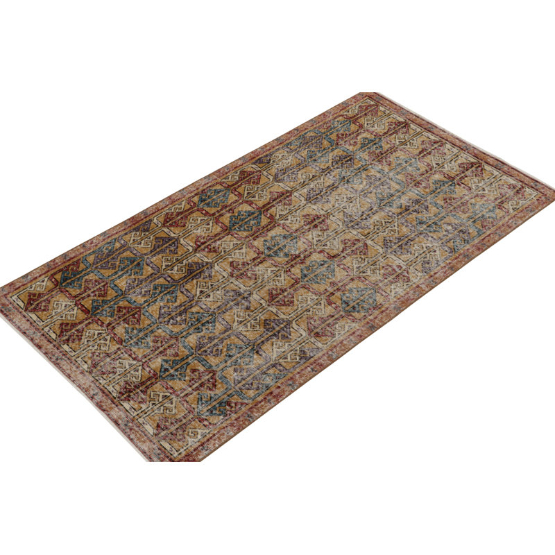 One-of-a-Kind Hand Knotted Area Rug, Rectangle 3'9" x 6'10"
