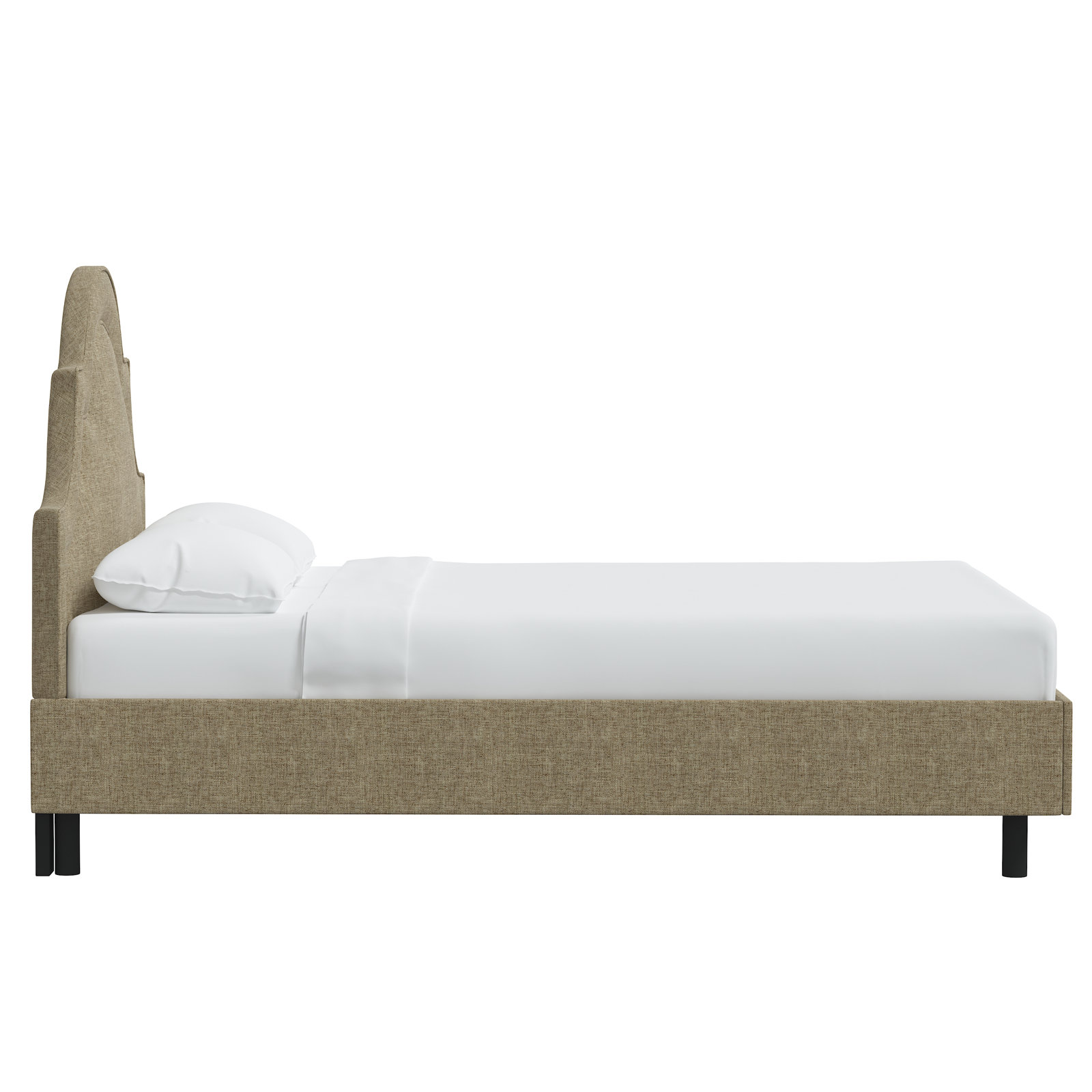 Knipe Upholstered Bed, Twin, Zuma Natural Textured Linen