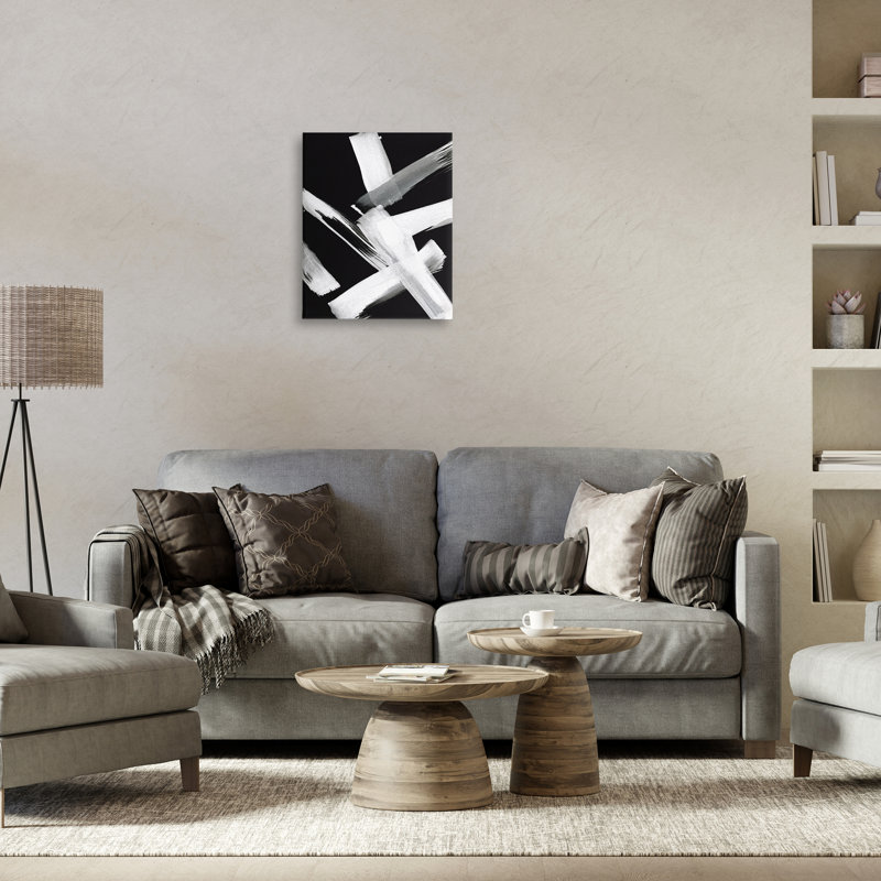 «Brushstrokes on Black» par Susan Jill, H 20 po x l 16 po