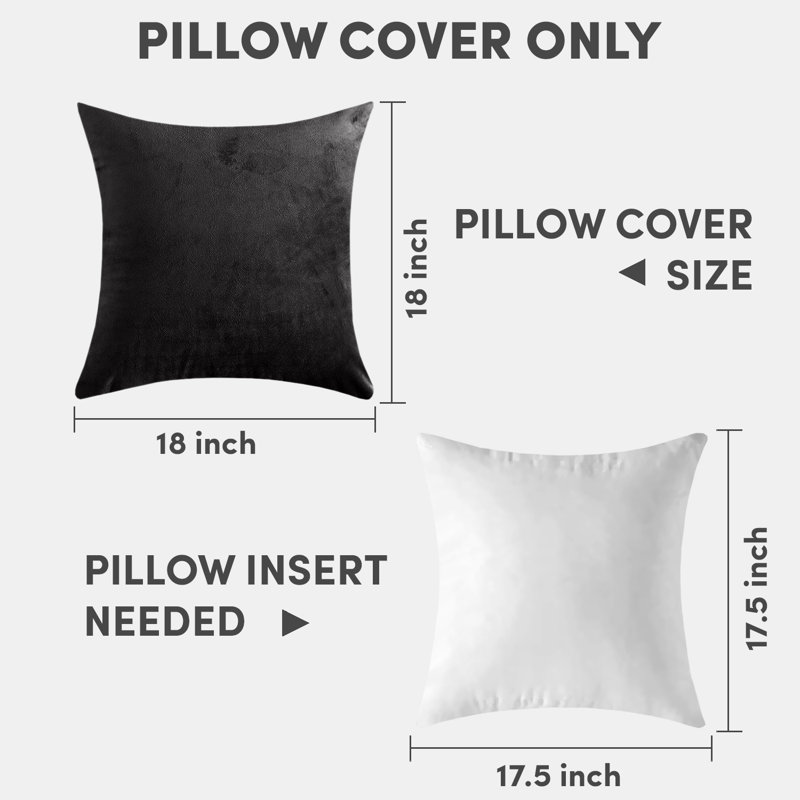 Elegant Velvet Cushion cover Home Décor–for Sofa, couch, bed, and living room , Black
