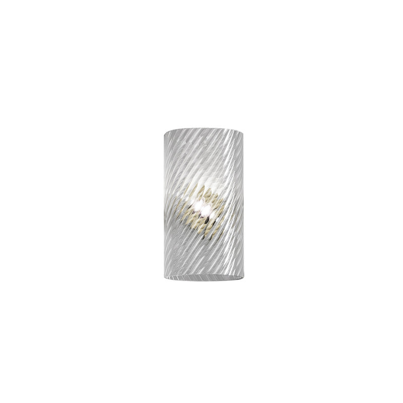 Armonia Wall Lamp 14 Fume' Rombi Matt Black Nickel E12 Ul, Matte Gold, Crystal Striped