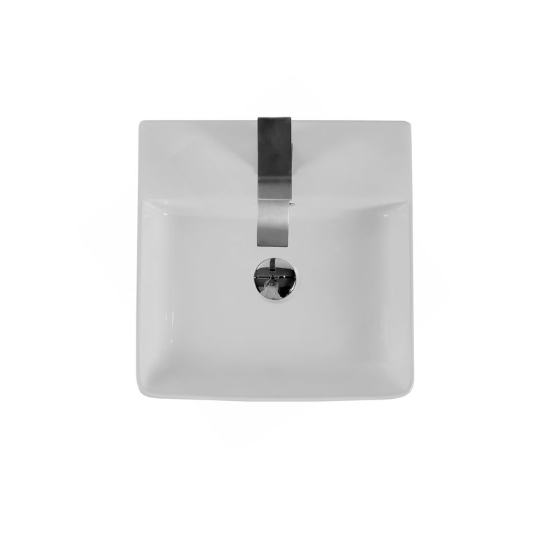 Bothwa Home Square Ceramic Countertop Wash Basin (White Finish) CUPC Certified