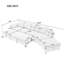 Canapé-lit modulaire en L de 146,9 po avec canapé-lit escamotable avec repose-pieds de rangement mobile, méridienne de rangement et deux ports USB pour le salon-874564646