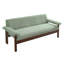 Canapé moderne moderne avec causeuse verte, revêtement en polyester, style compact pour les espaces confortables