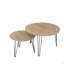 Ensemble de 2 tables basses gigognes rondes 27,56 po-1571015354