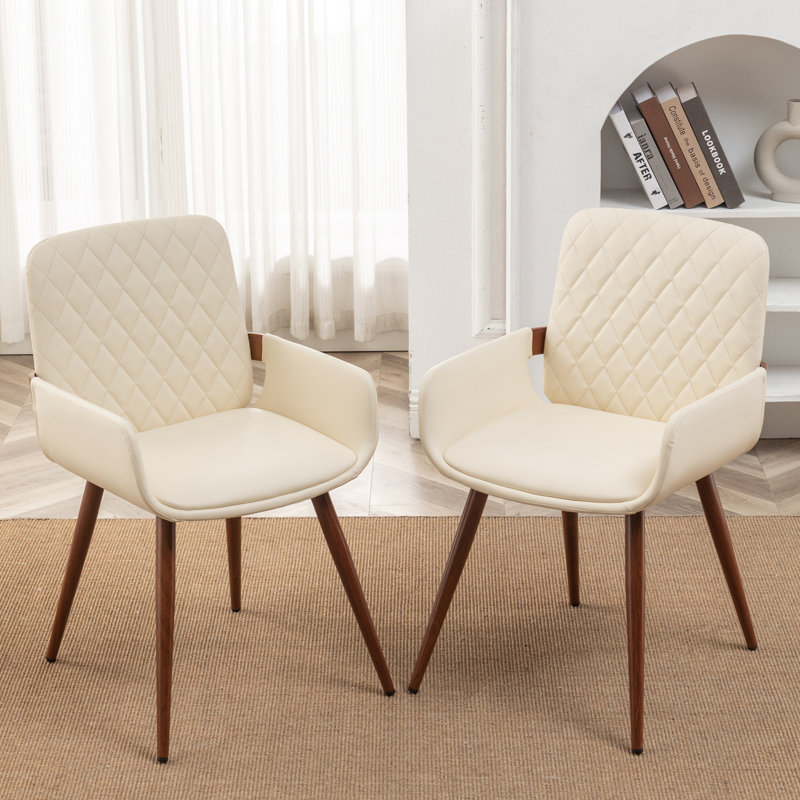 Kopelynn Modern Upholstered Dining Room Chairs, Beige