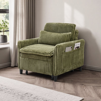 Compact Teddy Fabric One-seater Sofa – Plush Lounge Chair For Small Spaces, Balcony & Bedroom
