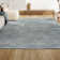 Ryansh High-Low Minimalist Scandi Striped Blue/Ivory Indoor/Outdoor Rug