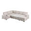 Canapé d'angle multi-fonctionnel en forme de L avec rangement et lit convertible-117067768