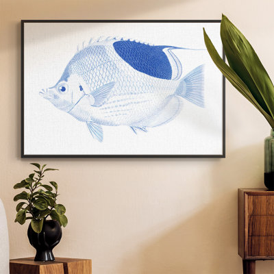 «Blue and White Tropical Fish I», reproduction sur toile