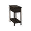 Table d'appoint polyvalente à 2 niveaux, placage brun, avec rangement de qualité et convient à l'intérieur du salon en bois de noyer, capacité pour