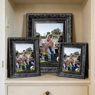 11" x 14" Black 3 PCS Graduation Picture Frame for Anniversary Photo Display