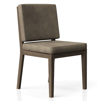 2 Latte And Leather Soft Back Chair - Brown, Softer Modern Style, Solid Wood + , 32.39 In. Height, 19.22 W, 16.38 Lb Finish Lb. Wt