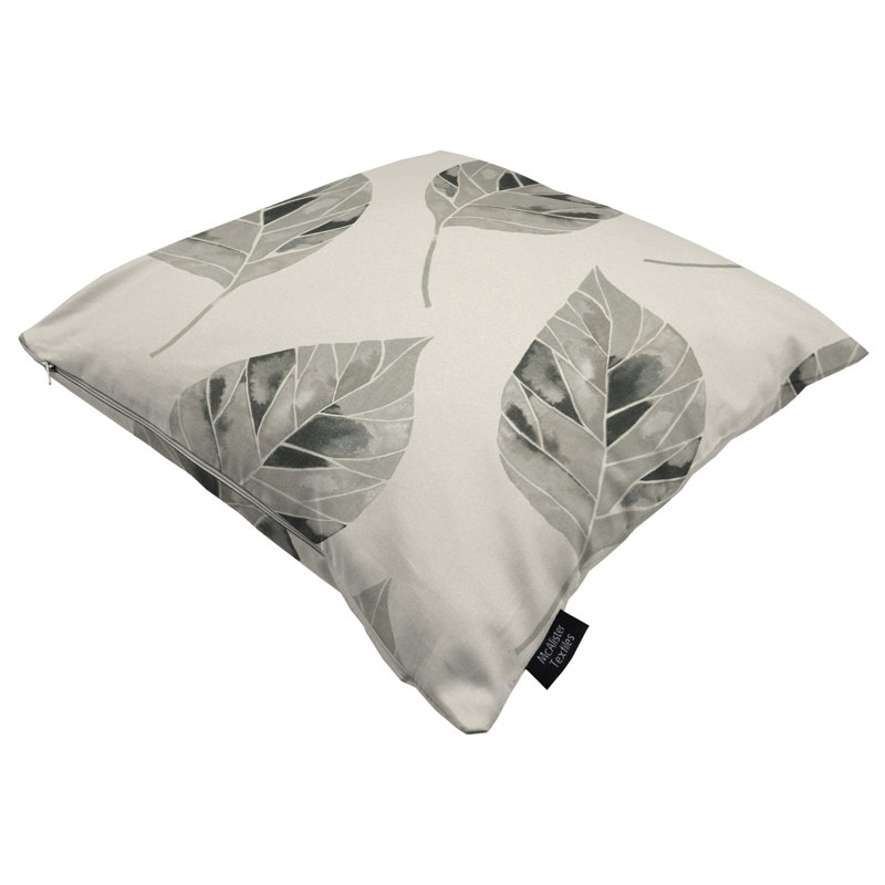 Gurule Indoor / Outdoor Floral Square Cushion Cover, Soft Grey, 43cm x 43cm