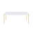 White & Gold Finish Coffee Table