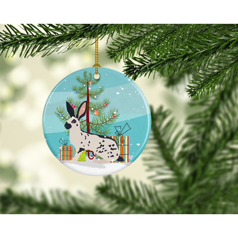 Ornement en céramique pour le lapin en céramique de noël english spot