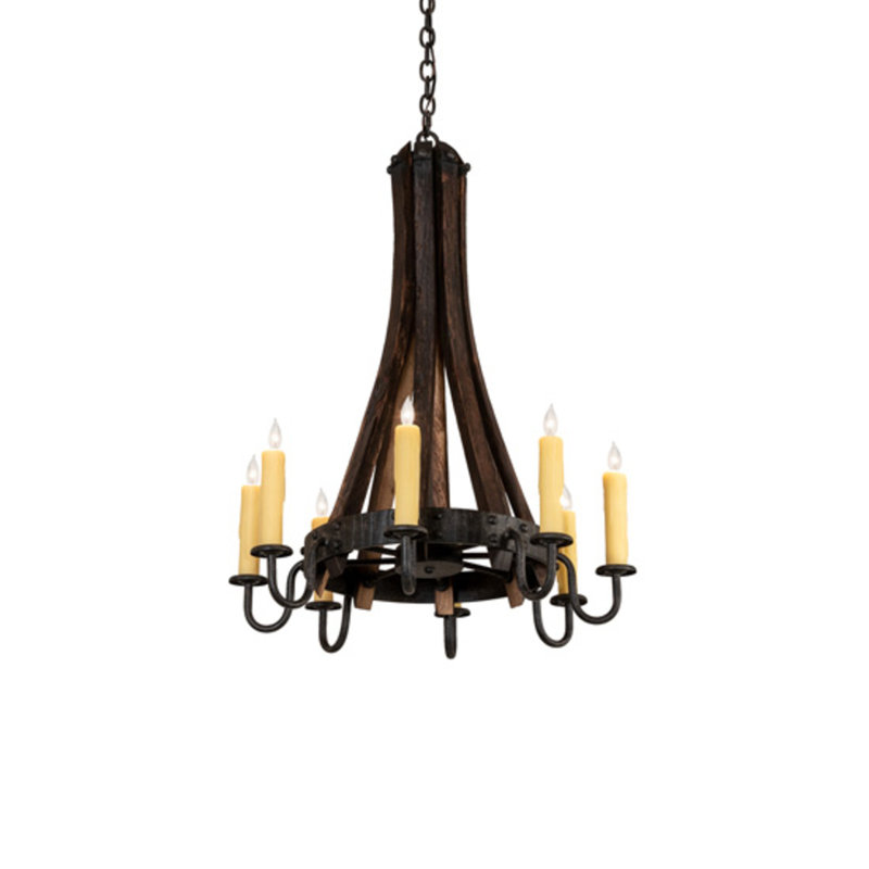 Barrel Stave 8 - Light Chandelier