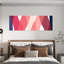 Art mural contemporain abstrait abstrait rose-522707808