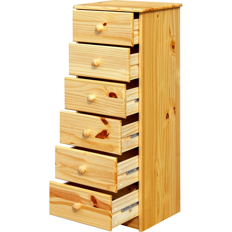 Adamsdale Solid Wood 43 cm W Chest of 6 Drawers